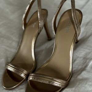 Kenneth Cole Gold Strappy Heels